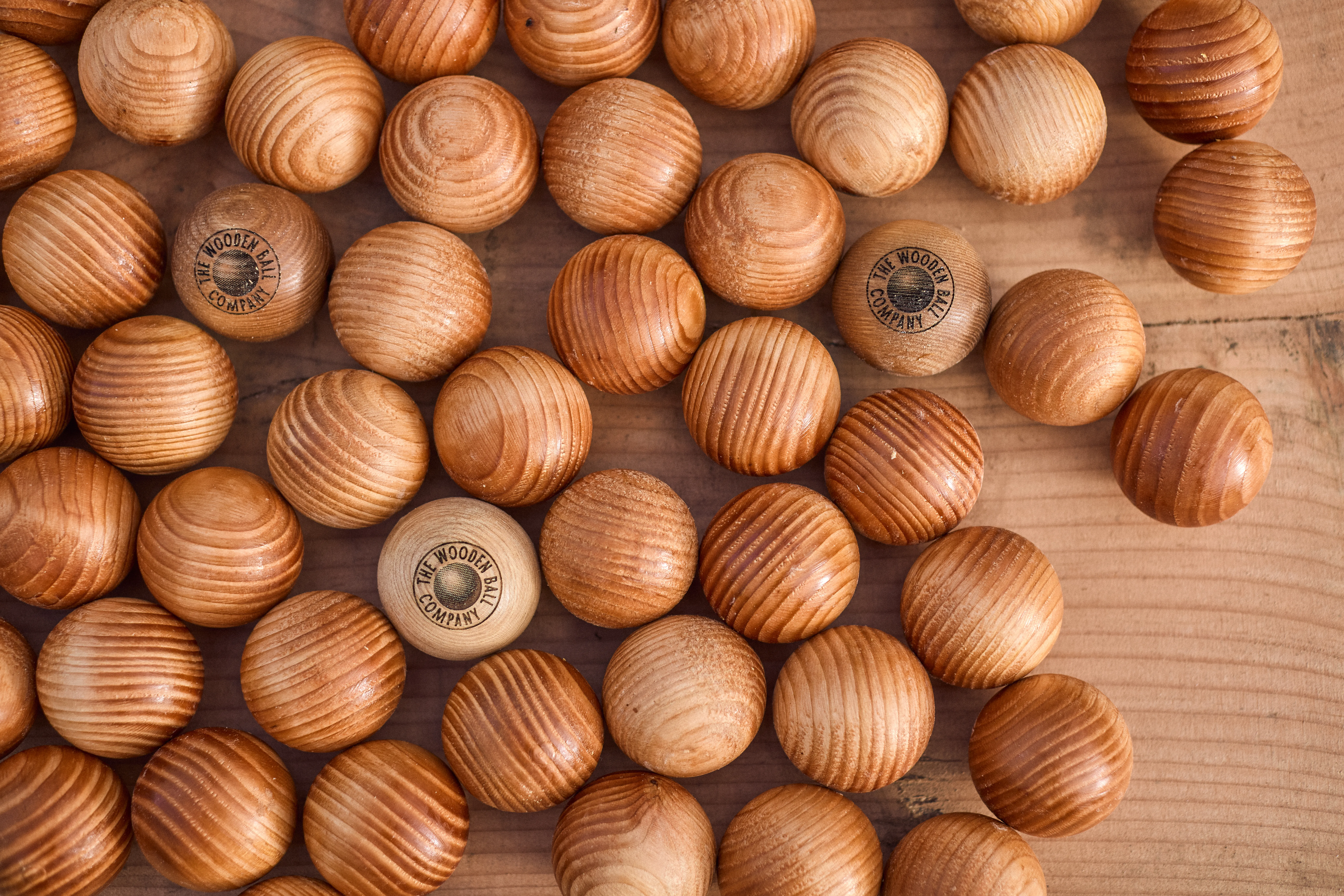 Handcrafted wooden balls